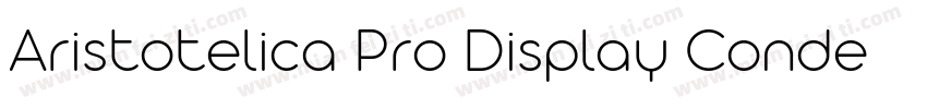 Aristotelica Pro Display Condensed字体转换